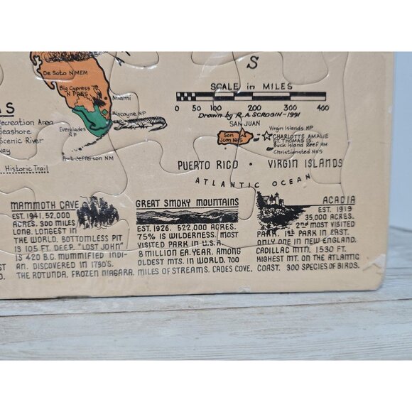 Lot of 2 Vintage National Parks of America and its Territories Puzzle and Game C - Picture 8 of 9